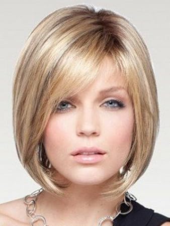 Magic Wig World Classical Short Blonde Bob Synthetic Wig Hairstyle