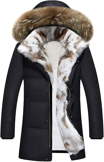fur lined down coat