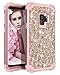 Hekodonk Compatible Galaxy S9 Case, 3D Luxury Sparkle Glitter Shiny Heavy Duty Shockproof Full-Body Protective High Impact Hybrid Cover for Samsung Galaxy S9 - Bling Rose Gold