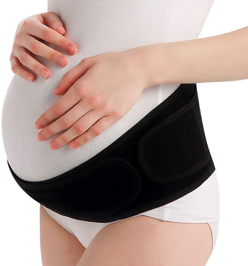Maternity Pregnancy Support Belt Postpartum Belly Wrap Pelvis Belt Brace Breathable Girdle Prenatal Belly Band Pain Relief Black One Size Amazon Ca Home Kitchen