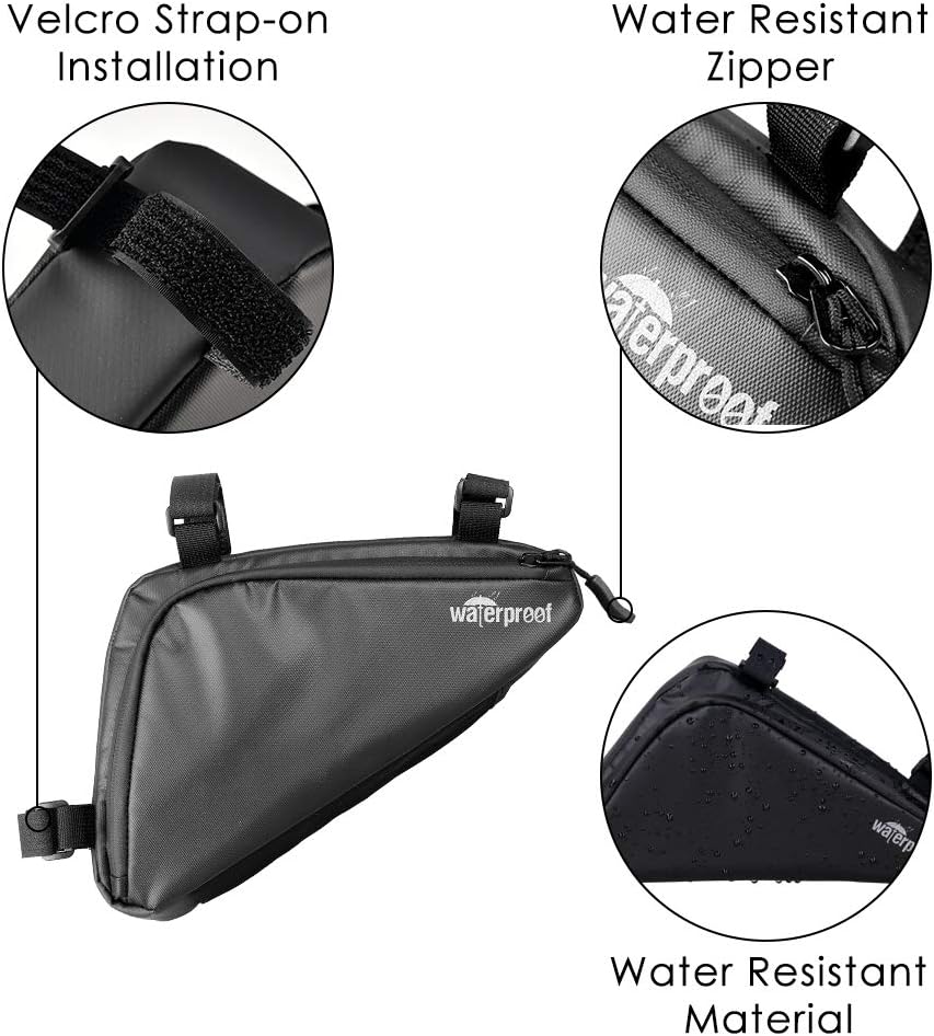 WOTOW Bike Tyre Repair Kit, Waterproof Frame Triangle Bag & Mini Bike Pump & 11 in 1 Multi-Function Bicycle Tyre Lever & Self Adhesive Tube Patch Portable Repair Cycling Tool Set for Road Mountain BMX : Sports & Outdoors