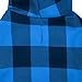 KOOLTAIL Plaid Dog Hoodie Pet Clothes Sweater with Hat and Pocket for Small Medium Large Size Dogs, Soft Winter Warm Dog Cold Weather Coat, Fleece Fall Dog Hooded Sweatshirt for Puppy Cats, Blue XL
