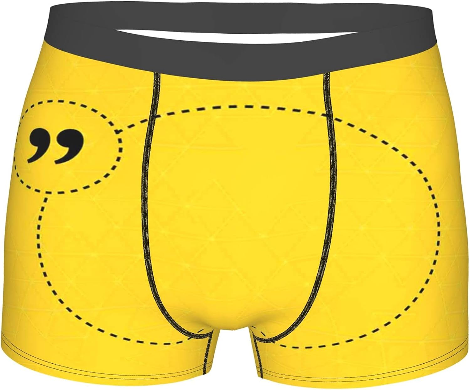 Men's Underwear,Inspirational Wise Saying In A Circle With Dashed Lines