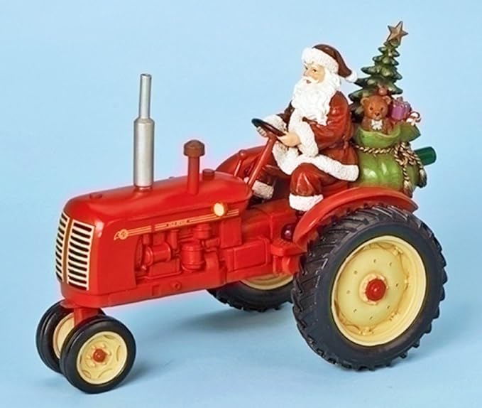 Christmas Decoration Santa on Tractor Musical Decoration Amazon.co