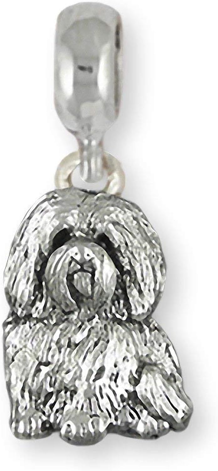 Maltese Jewelry Sterling Silver Handmade Maltese Dog Charm