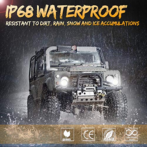 DRL LED Pods, SWATOW INDUSTRIES 2PCS 4 Inch 126W Diffused Round Off Road LED Light Pods Driving Lights LED Work Lights Spot Flood Combo Fog Lights for Truck Jeep Cars ATV UTV Motorcycle Tractor Boat