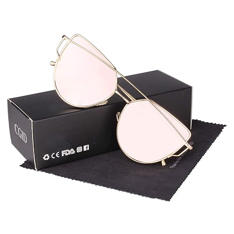 CGID Mode Polarisierte Katzenaugen Sonnenbrille For Damen UV400 reflektierenden Spiegel