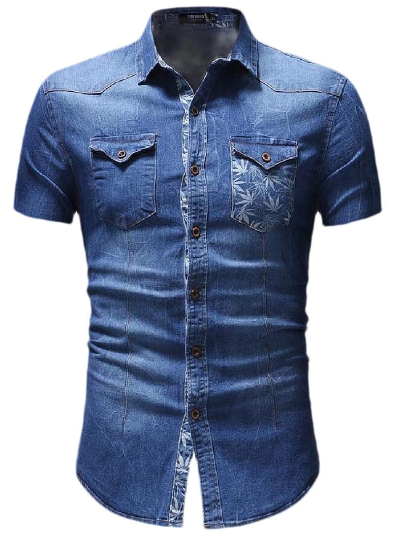 mens short sleeve 2 pocket shirts