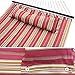 ZENY Hammock Quilted Fabric Hmmock with Pillow, Double Hammock with Wood Spreader Bar Heavy Duty,Outdoor,Garden Hammock, Camping Hammock