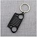 EVAPLUS Car Key Chain Keychain Key Ring for Jeep Wrangler Accessories Enthusiasts-Jeep Front Grill Design and Stainless Steel Material with 4 Colors (Black)
