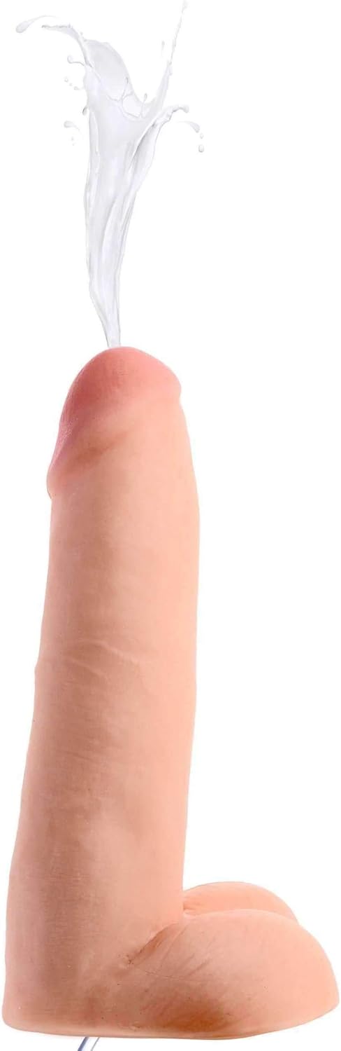 XR Brands 8-Inch Realistic Dual Density Squirting Dildo, Flesh