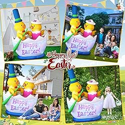 Danxilu 6 Foot Easter Inflatable Two Chicks