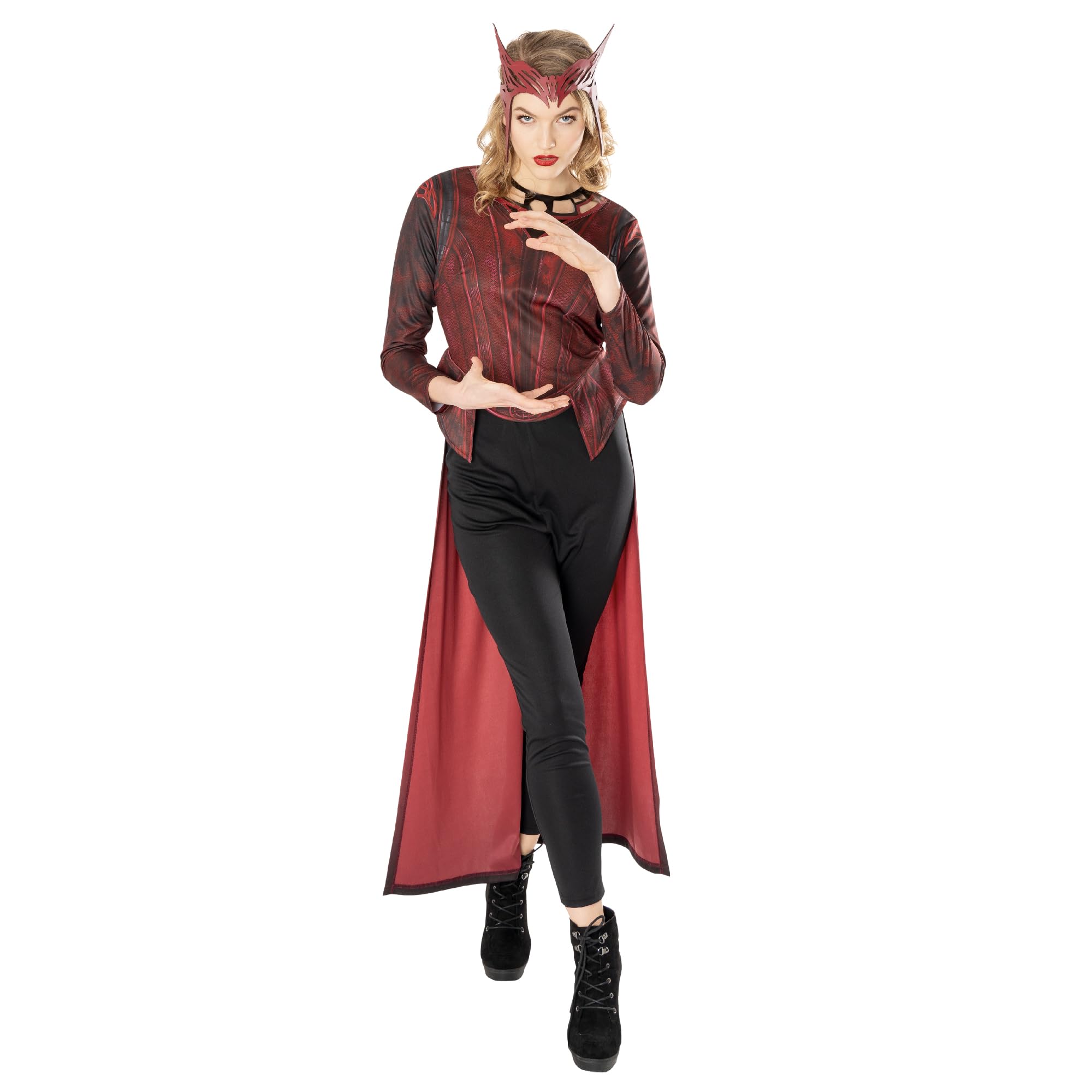 Rubies Official Marvel Dr Strange in the Multiverse of Madness Scarlett Witch Deluxe Ladies Costume, Adult Fancy Dress - Medium Halloween Halloween