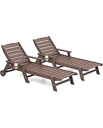 SERWALL Patio Chaise Lounge Chair Set of 2, 5