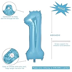 Vonokee 40 Inch Giant Number Balloons 0-9, Jumbo