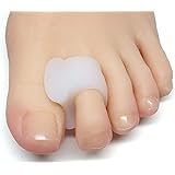 ZenToes Gel Toe Separators for Overlapping Toes, Bunions, Big Toe Alignment, Corrector and Spacer - 4 Pack (White)