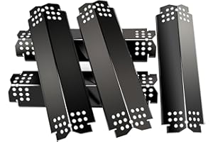 ROCFAN Grill Heat Plates Replacement Parts for Nexgrill 720-0888N, Porcelain Steel Heat Tents, Burner Cover, Flame Tamer, Heat Shield for Home Depot Nexgrill 5 Burner 720-0888, 14.6 Inch