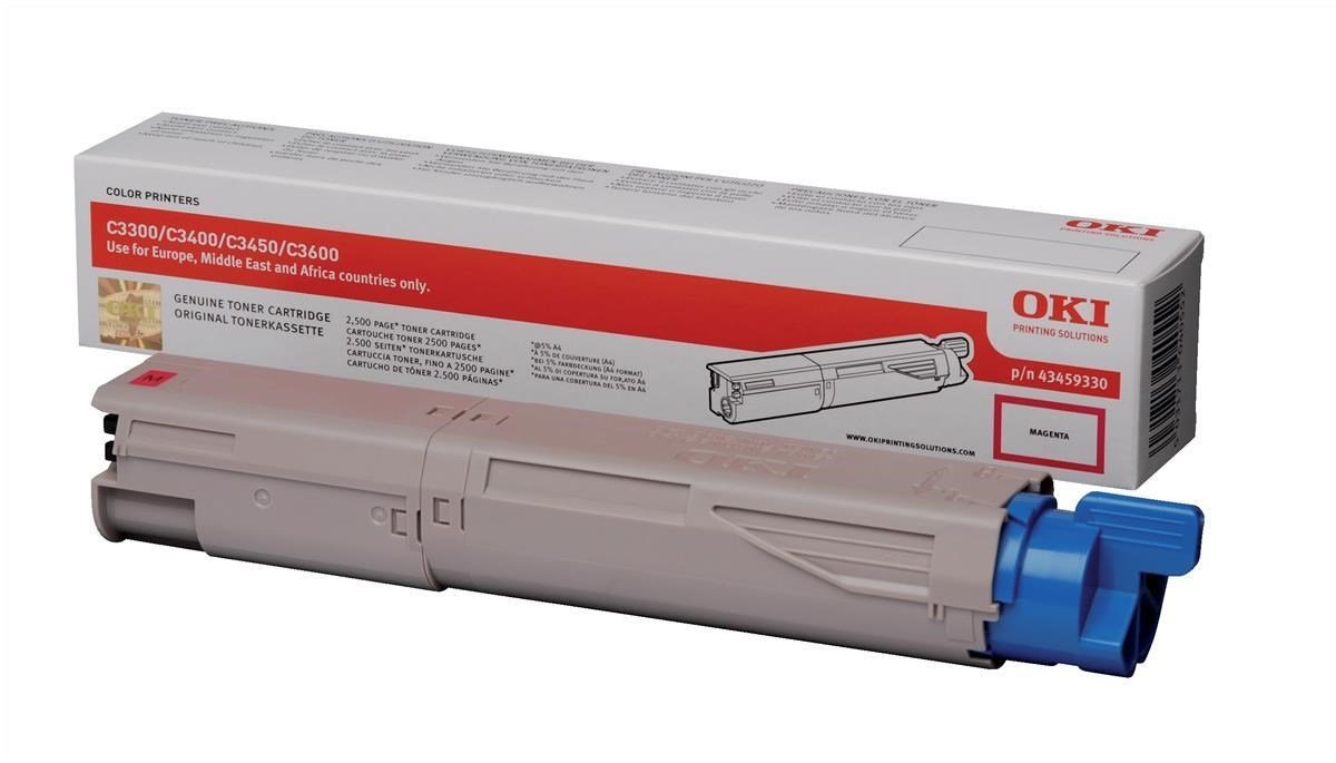 OKI Toner Cartridge for C3450 Desktop Colour Printers 2500 Pages - Magenta