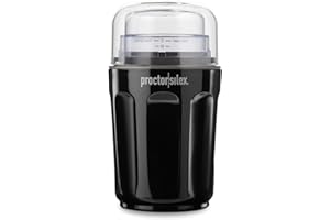 Proctor Silex Sound Shield Electric Coffee Grinder for Quiet Grinding, Stainless Steel Blades, Beans, Spices and More, 12 Cup