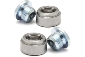 LEDAUT M18X1.5 Stepped Mounting Bung and Plugs Stainless Steel(2 Bungs/2 Plugs) Fittings Weld Bung