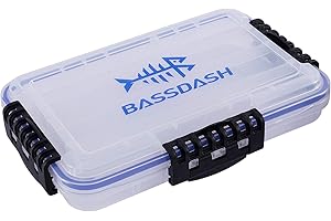 BASSDASH 3600 3670 3700 Tackle Storage Waterproof Utility Tackle Boxes Fishing Lure Tray with Adjustable dividers
