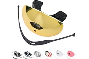 ZAKVOP Football Mouth Guard with Strap, Breathable Mouth Guard Football for Youth and Adults, Teeth and Lip Protector Guard Mouth Pieces Football (Chrome Gold)