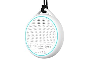 White Noise Sound Machine with 25 Soothing Natural Sounds Rechargeable Battery Portable for Travel 32 Volume Levels 5 Timers 