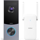 aosu 5MP Ultra HD Wireless &amp; Wired Video Doorbell Camera | No Subscription Required, 8GB Local Storage, Head-to-Toe View, Triple Motion Detection, 2.4/5 GHz WiFi