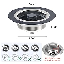 WSYLEN 3 in 1 Kitchen Sink Drain Strainer and