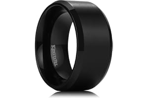 King Will Titanium Wedding Band for Men Women- 3-10mm Width Black/Sliver/Gold High Purity Titanium Promise Wedding Ring Comfort Fit for Daily Wear Size 6-14