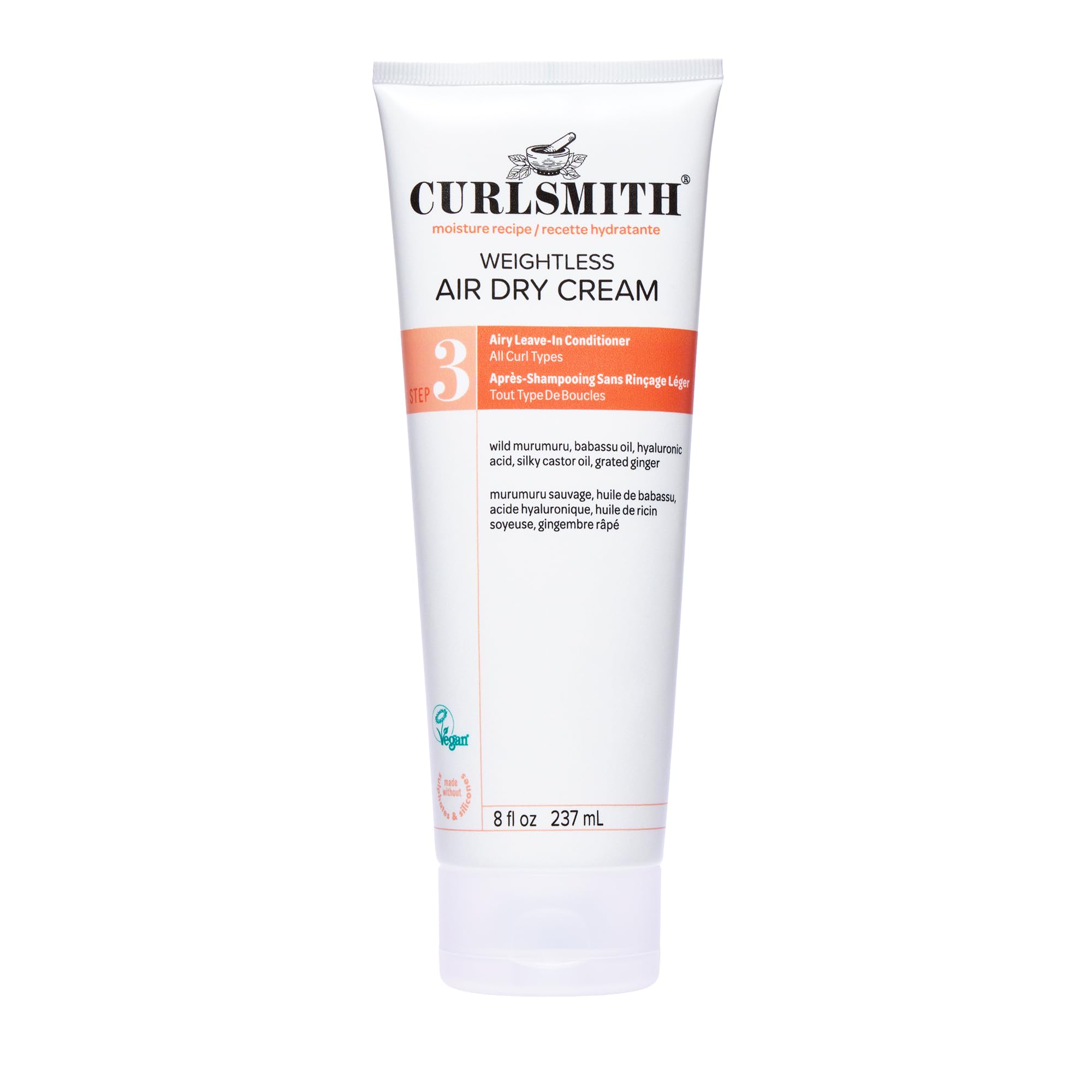 Photo 1 of CURLSMITH - Weightless Air Dry Cream - Vegan Leave-In Conditioner for Any Hair Type, Smooths Hair (8 fl oz)