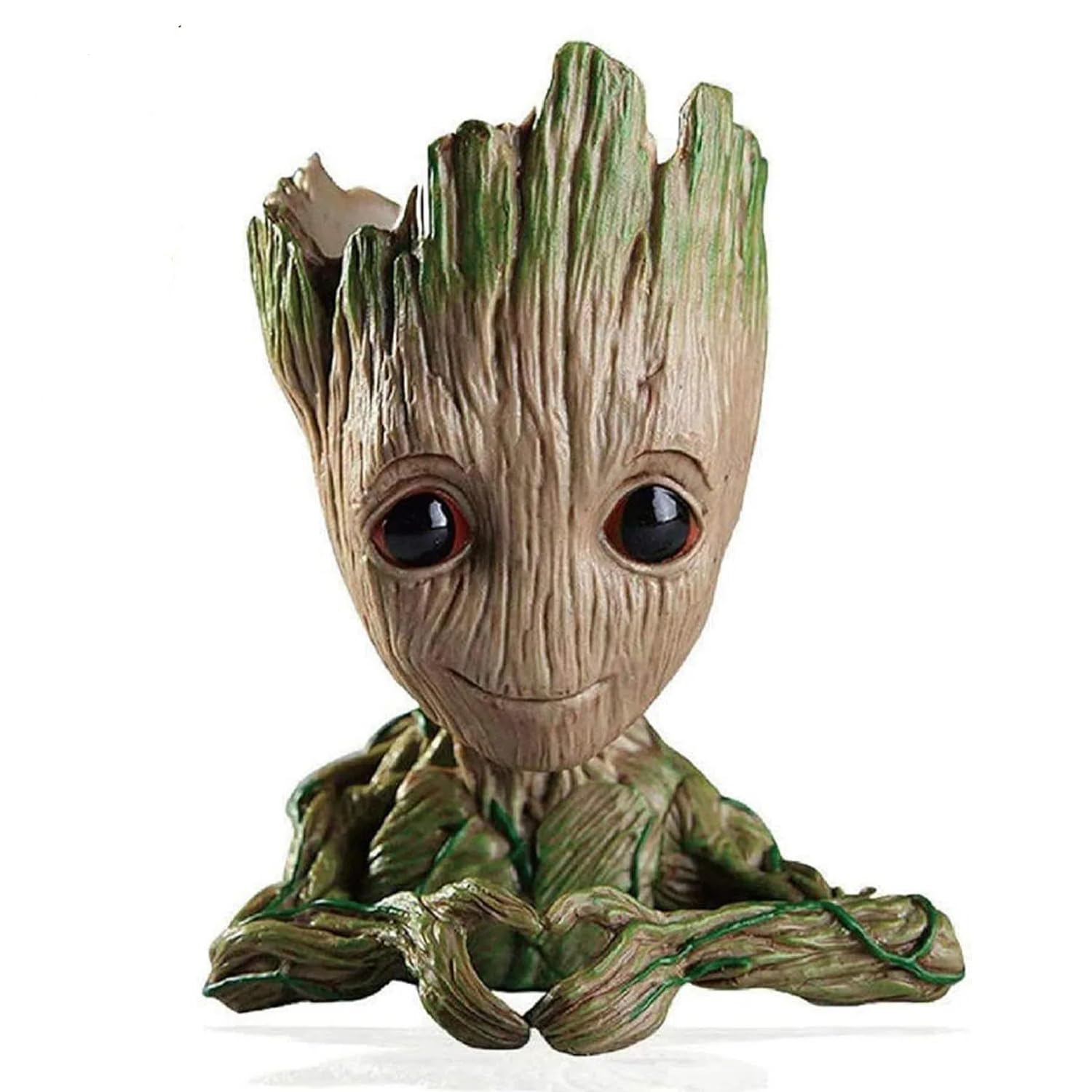 Udream Groot Plant Pot Flowerpot Cartoon Flowerpot Figures Cute Model,6 x4 inch Groot Succulent Planter Cute Green Plants Flower Pot with Hole Pen Pot Best Gifts for Kids
