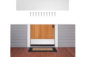 GLOKUUCA 1 Pcs Door Kick Plates - 6 x 30 Inches Kick Plates for Exterior Interior Doors Protection Decor, 1.5mm (1/16 Inch) Thickness Rectangular Aluminum Door Push Plate (Silver)