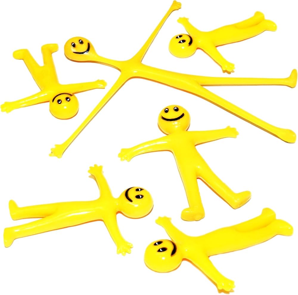 SHATCHI 30 Yellow Stretchy Men Party Bag Fillers Kids Gifts Unisex