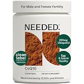 Needed. CoQ10 200mg Supplement, 30 Count | Ubiquinol 200mg For Women and Men, Coenzyme Q10 Preconception Health Supplement, Non-GMO, Softgels