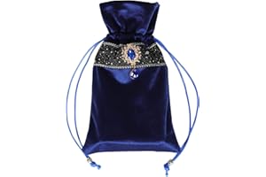 DOARLUO Milky Way Galaxy Tarot Cards Fabric Bag 5 x 8 Inch Jewelry Pouch Tarot Card Bag Dice Bag Pouch Dungeons and Dragons Accessories, Runes & Jewelry I Travel & Gift Bag (Blue)