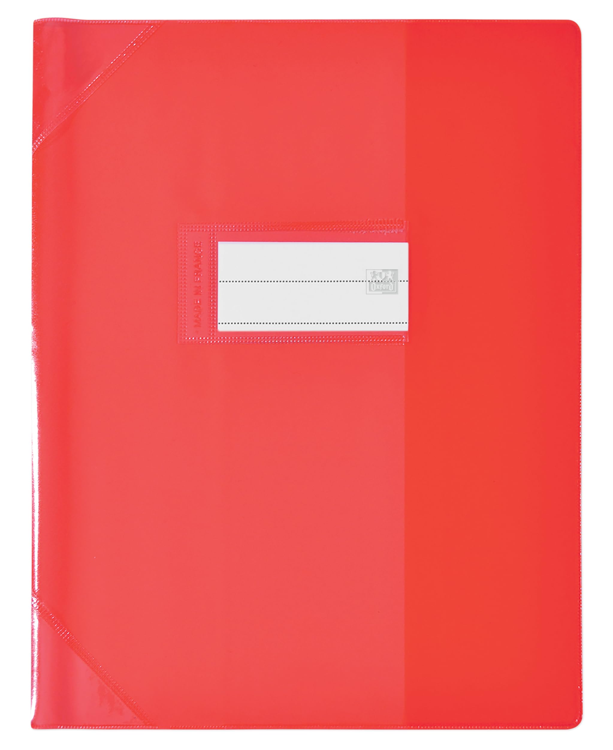OXFORD 25 Strong Line PVC Notebook Covers 17 x 22 cm Translucent 15/100 Red