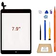 PUNG for iPad Mini 1/iPad Mini 2 Screen Replacement,A1432 A1454 A1455 A1489 A1490, Touchscreen Digitizer (Black), with Home Button, Full Repair Kit