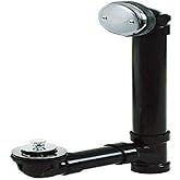 EZ-FLO 1-1/2 Inch Schedule 40 ABS Lift and Lock One-Hole Bath Waste Drain, Plastic Tubular with Zinc Drain, 35291