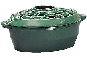 JOHN WRIGHT Woodeze Home Indoor Decorative Wood Stove Cast Iron Humidifier 3 Qt Lattice Top Steamer - Forest Green