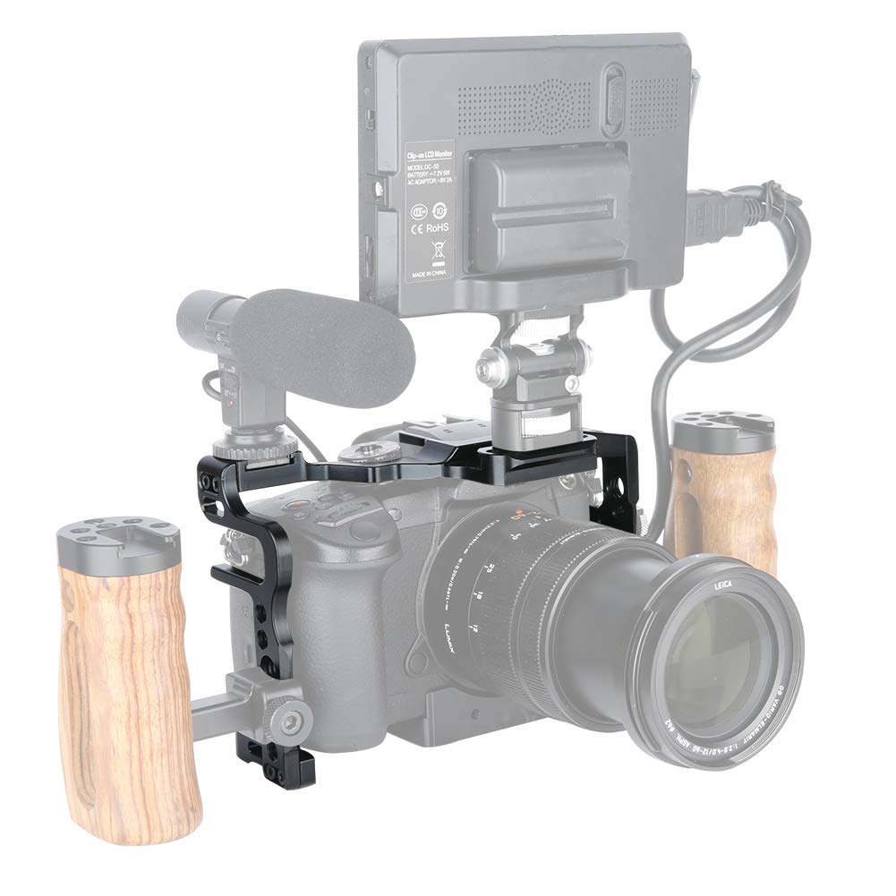 [Update Version]NICEYRIG GH5 GH5s Camera Cage with Cold Shoe NATO Rail for Panasonic GH5s/GH5/GH5 Mark II