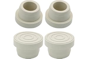 Ganivsor (4/Pack) Pool Ladder Bumpers (White) for Inground Pool - Replace Pool Ladder Rubber End Plugs Fits 1.90inch Inner Diameter Ladder Tubing Rubber