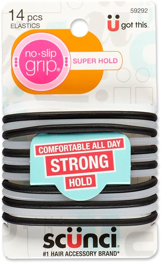 Scunci No-slip Grip Evolution Jelly Ponytailers 14 Count Conair Colors Vary
