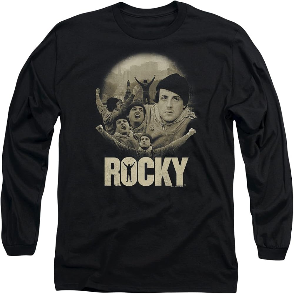 Rocky Tshirt Balboa Collage Black Tee Minaze