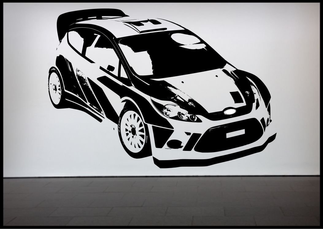 Rally Car Racing Car Wall Sticker Bedroom Decal Mural Wall Art