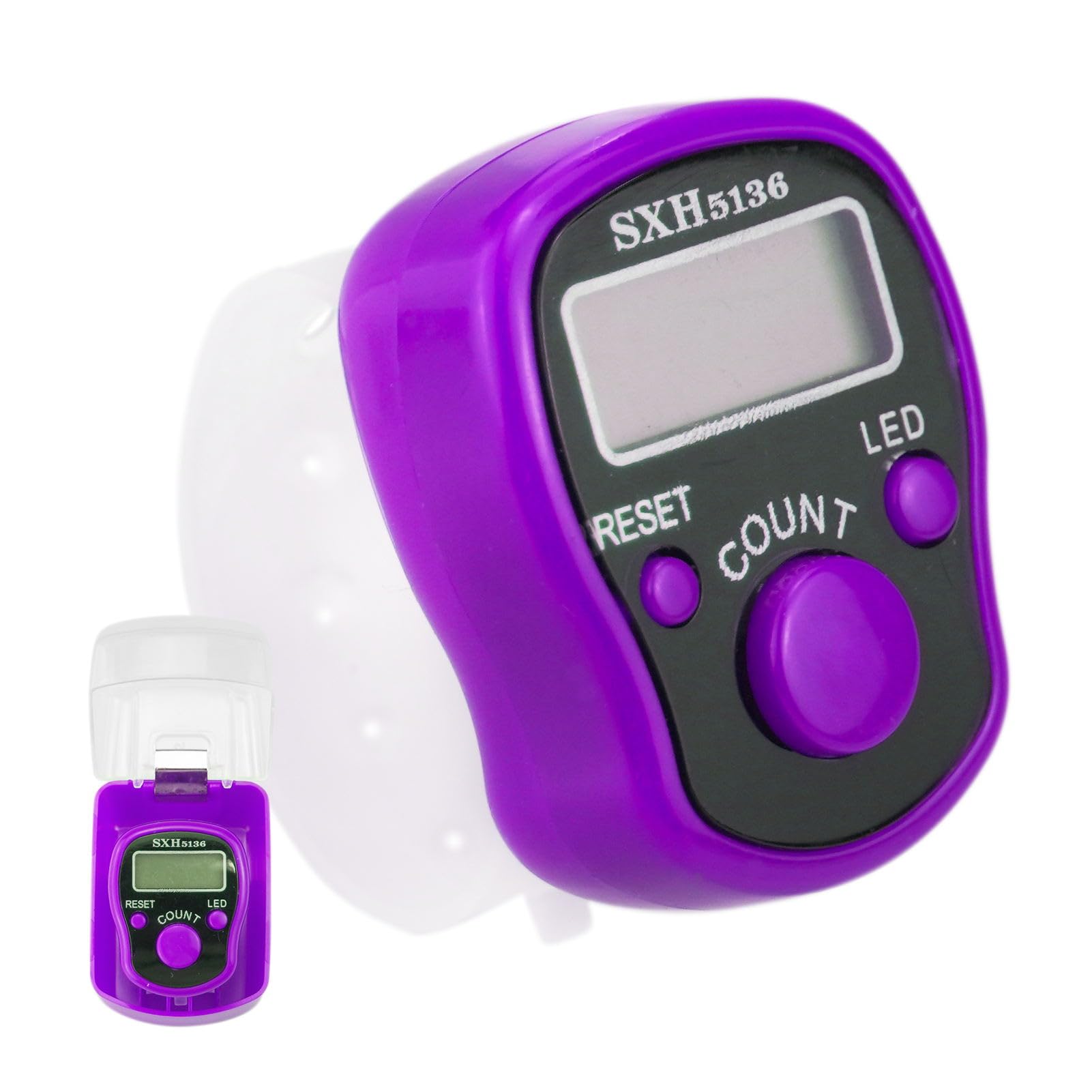 Purple Knit Row Counter, Finger Digital Counter, Crochet Stitch Marker