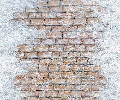 MEHOFOND 5x4ft Winter Snow Path Outside Floor Rubber Mats Rustic Photography Brown Brick Path Printed Floor Retro Rubber Photo Mats Photoshoot Studio Props