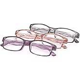 MIRYEA 3 Pack Blue Light Blocking Reading Glasses for Men and Women UV Protection Anti Glare Computer Readers Eyewear Eyeglasses
