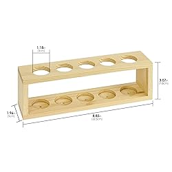SHIDOW Wooden Test Tube Rack- Holds 5 x 30mm, 5