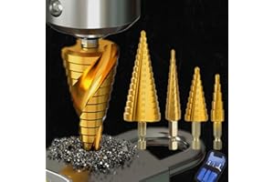 Drilling Power with This Titanium-Coated HSS Step Drill Bit Set - Perfect for Wood & Meta
